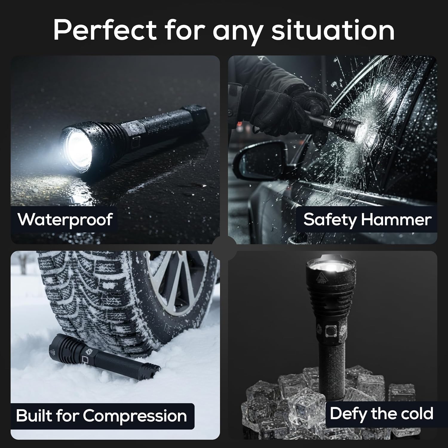 LED 2500 Lumens Long Range Tactical Flashlight